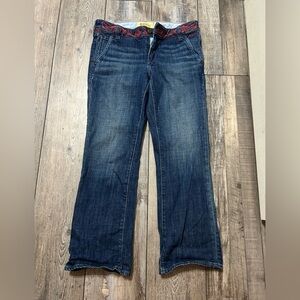 Anthropologie Holding Horses Crop Jeans Low Rise Stretch Dark Wash The Claire